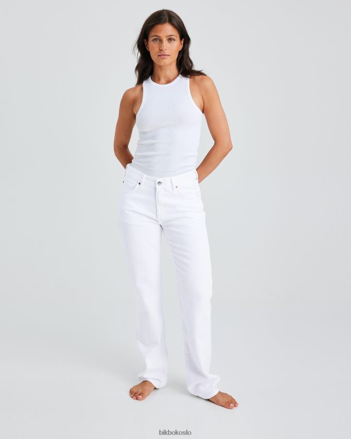 Bik Bok hvit lave rette jeans klær NH0J4V34
